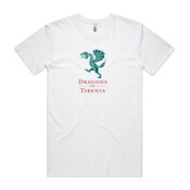 Dragons of Tirenia (Green Piccino, Red Text) - Mens Basic Tee
