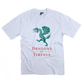 Dragons of Tirenia (Green Piccino, Red Text) - Kids Unisex Classic Tee