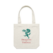 Dragons of Tirenia (Green Piccino, Red Text) - Carrie Tote Bag 