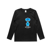 White and Blue Logo - Kids Longsleeve Tee