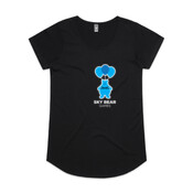 White and Blue Logo - Womens Mali Tee