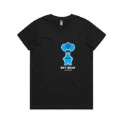 White and Blue Logo - Womens Maple Tee