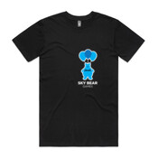 White and Blue Logo - Mens Staple T shirt